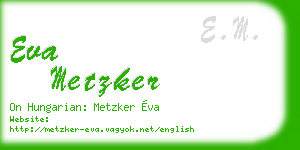 eva metzker business card